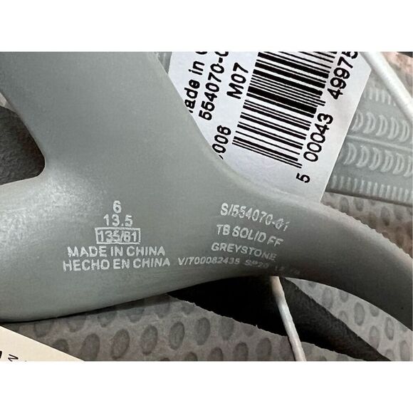 Old Navy 564070-01 Grey Flip Flops Rubber Safety Back sz 6 NWT‎ - Picture 4 of 6